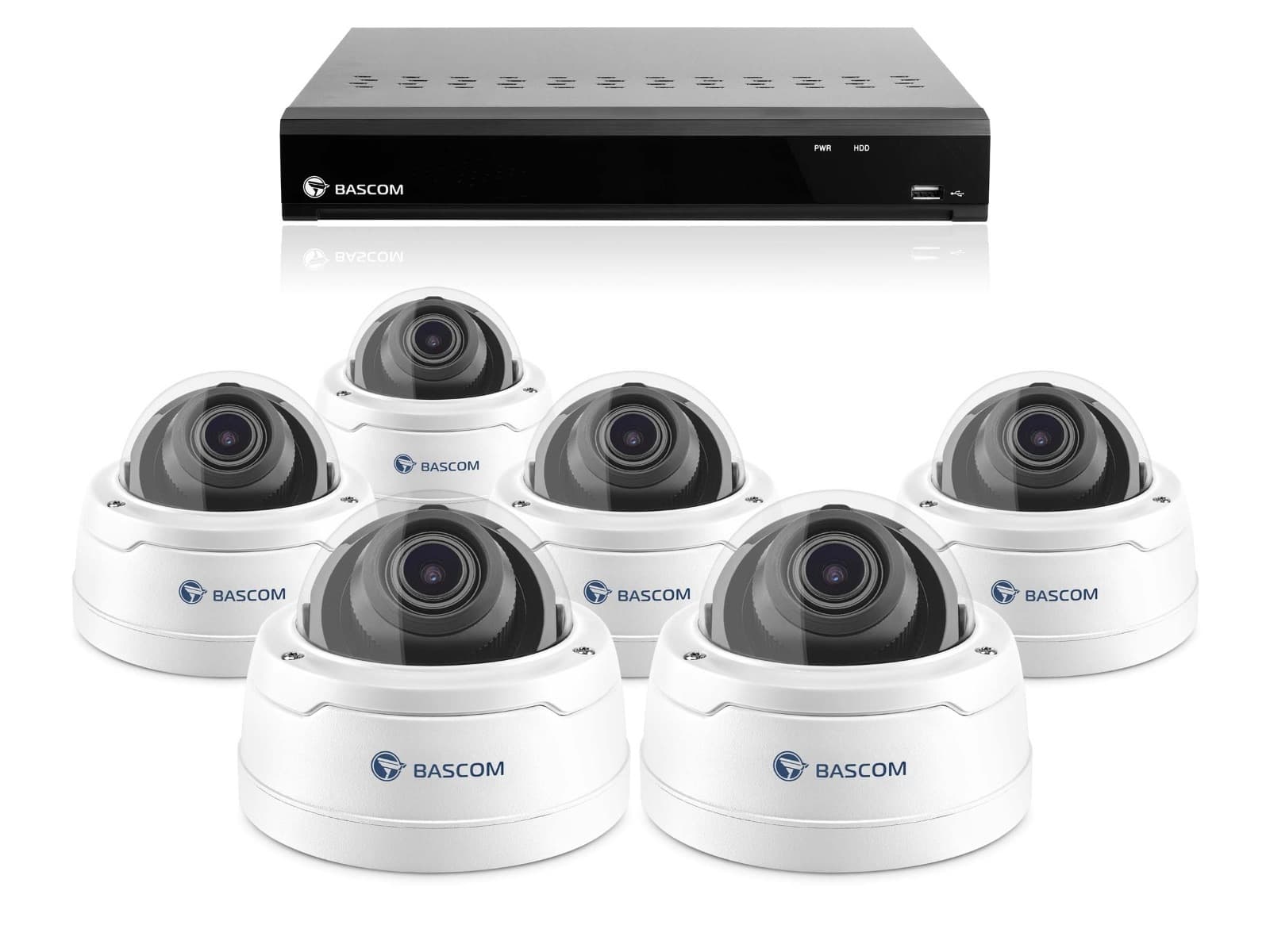 Bekabeld 6-dome-systeem PRO